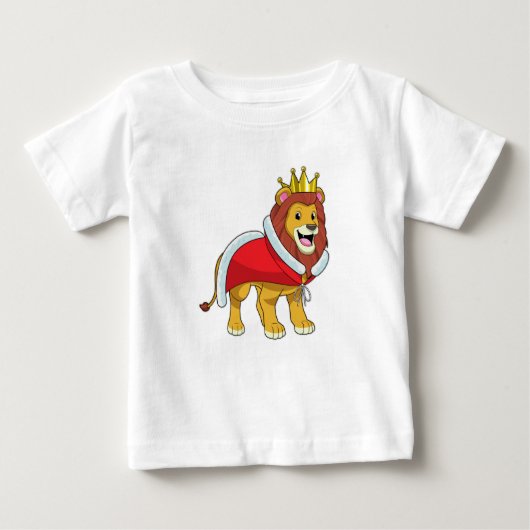Lion as King with Crown & Cape Baby T-shirt (Vorderseite)