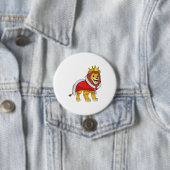 Lion as King with Crown & Cape Button (Beispiel)