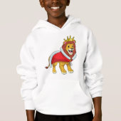 Lion as King with Crown & Cape Hoodie (Vorderseite)