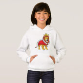 Lion as King with Crown & Cape Hoodie (Vorne ganz)