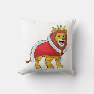 Lion as King with Crown & Cape Kissen