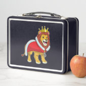 Lion as King with Crown & Cape Metall Brotdose (Beispiel)