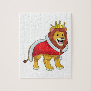 Lion as King with Crown & Cape Puzzle