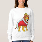 Lion as King with Crown & Cape Sweatshirt (Vorderseite)