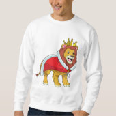 Lion as King with Crown & Cape Sweatshirt (Vorderseite)