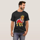Lion as King with Crown & Cape T-Shirt (Vorne ganz)