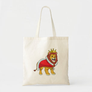 Lion as King with Crown & Cape Tragetasche