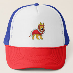Lion as King with Crown & Cape Truckerkappe