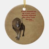 Lion Attitude Motivierend Zitat Ornament (Vorne)