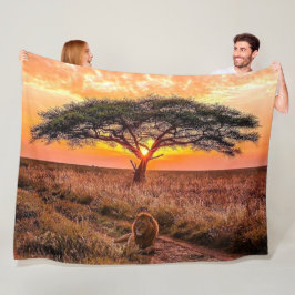LION AUF DEN AFRIKANISCHEN SPIELEN FLEECEDECKE