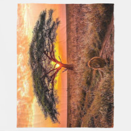 LION AUF DEN AFRIKANISCHEN SPIELEN FLEECEDECKE