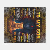 Lion auf meinen Sohn Manchmal ist es harter Vater Fleecedecke (Vorderseite (Horizontal))