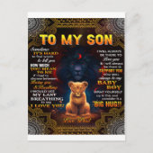 Lion auf meinen Sohn Manchmal ist es harter Vater Postkarte (Vorderseite)