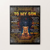 Lion auf meinen Sohn Manchmal ist es harter Vater Puzzle (Vertikal)