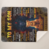 Lion auf meinen Sohn Manchmal ist es harter Vater Sherpadecke (Vorderseite (Horizontal))