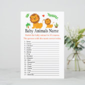 Lion Baby Animals Name Game (Stehend Vorderseite)
