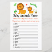 Lion Baby Animals Name Game (Vorderseite)