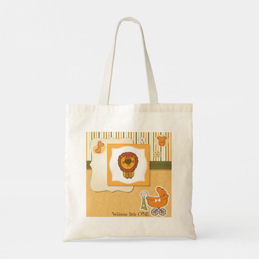 Lion Baby Announction Tote Bag Tragetasche (Rückseite)