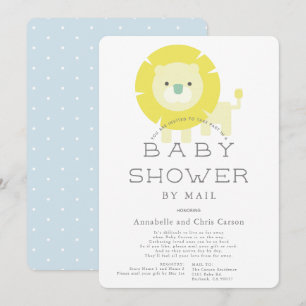 Lion Baby Blue Boy Baby Dusche von Mail Einladung