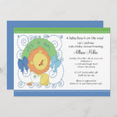 Lion Baby Boy Baby Dusche Einladung (Vorne/Hinten)