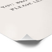 Lion Baby Cloud Balloon Diaper Raffle Poster (Ecke)