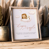 Lion Baby Cloud Balloon Windeln Raffel-Zeichen Fotodruck