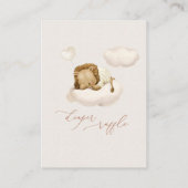 Lion Baby Cloud Balloon Windeln Raffeln Tickets Begleitkarte (Rückseite)