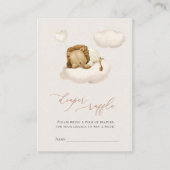 Lion Baby Cloud Balloon Windeln Raffeln Tickets Begleitkarte (Vorderseite)