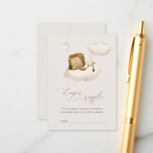 Lion Baby Cloud Balloon Windeln Raffeln Tickets Begleitkarte