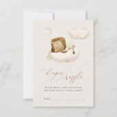 Lion Baby Cloud Balloon Windeln Raffeln Tickets Mitteilungskarte (Vorderseite)