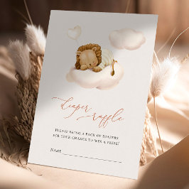 Lion Baby Cloud Balloon Windeln Raffeln Tickets Mitteilungskarte