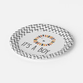 Lion Baby Dusche Es ist ein Junge Pappteller (Schrägansicht)