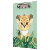 Lion Baby Lion und Leaf Klemmbrett (Links)