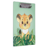 Lion Baby Lion und Leaf Klemmbrett (Rechts)