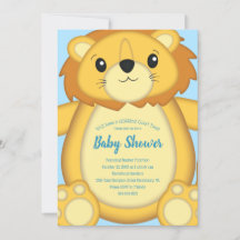 Lion Baby Shower Blue