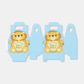 Lion Baby Shower Blue Geschenkschachtel (Ungefaltet)