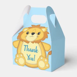 Lion Baby Shower Blue Geschenkschachtel