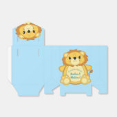 Lion Baby Shower Blue Geschenkschachtel (Ungefaltet)
