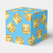 Lion Baby Shower Blue Geschenkschachtel (Rückseite)