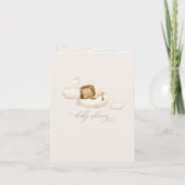 Lion Baby Shower Einladung (Rückseite)