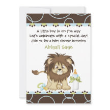 Lion Baby Shower Einladung für Jungen