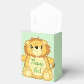 Lion Baby Shower Green Geschenkschachtel (Geöffnet)