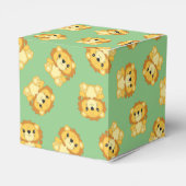 Lion Baby Shower Green Geschenkschachtel (Rückseite)