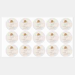 Lion Baby Shower Labels Etiketten