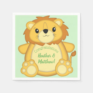 Lion Baby Shower Safari Serviette