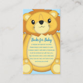 Lion Baby Shower Zoo Circus Blue Boy Begleitkarte (Vorderseite)