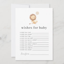 Lion Balloon will Baby Card Einladung
