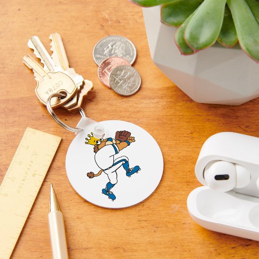 Lion Baseball Player Schlüsselanhänger