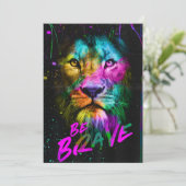 Lion Be Brave Dankeskarte (Stehend Vorderseite)