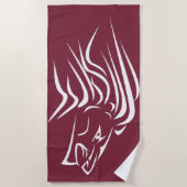 Lion Beach Handtuch rot - Ihre Farben (Vorderseite)